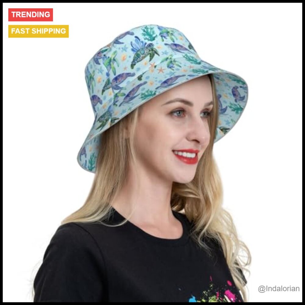 Packable Double-Sided Bucket Hat Foldable Sun Pro… - image 2